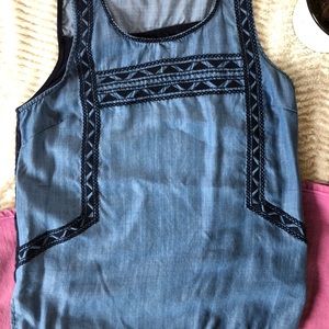 Skies Are Blue Embroidered Top